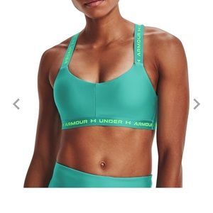 Under Armour Women's HeatGear Crossback Low Support Sports Bra size XL